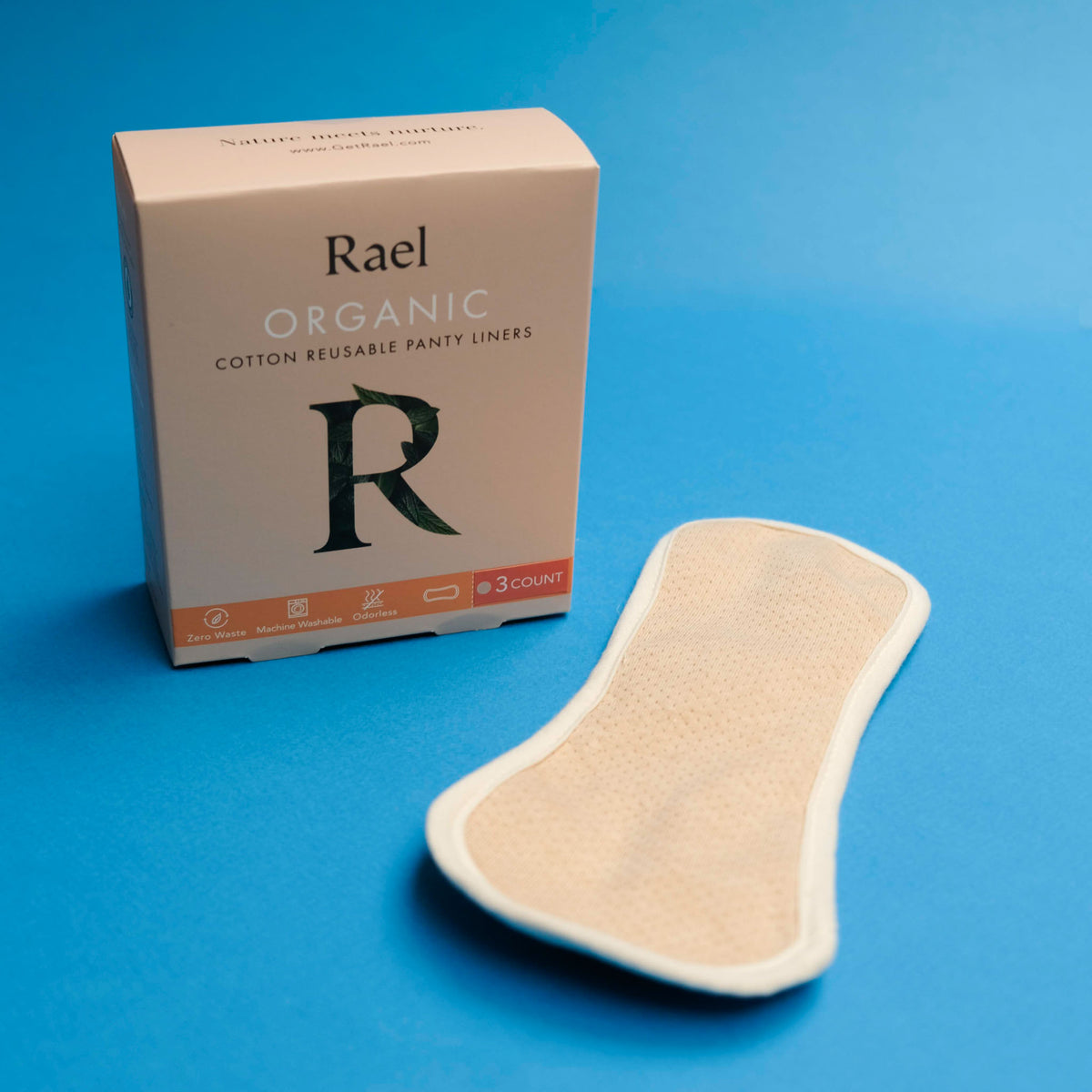 Organic Cotton Reusable Panty Liners, Rael