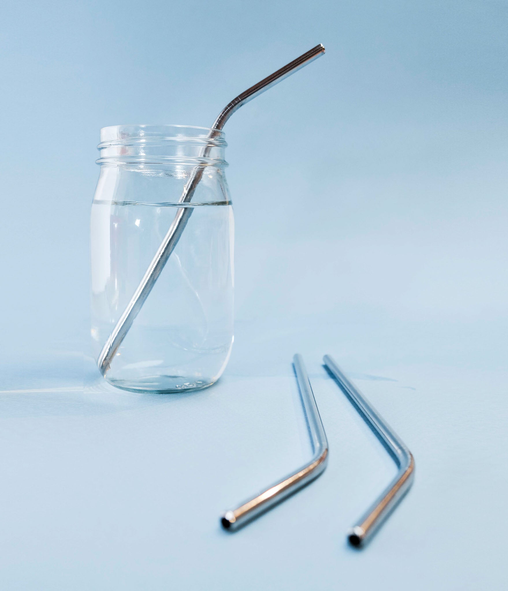 Curved Metal Straw