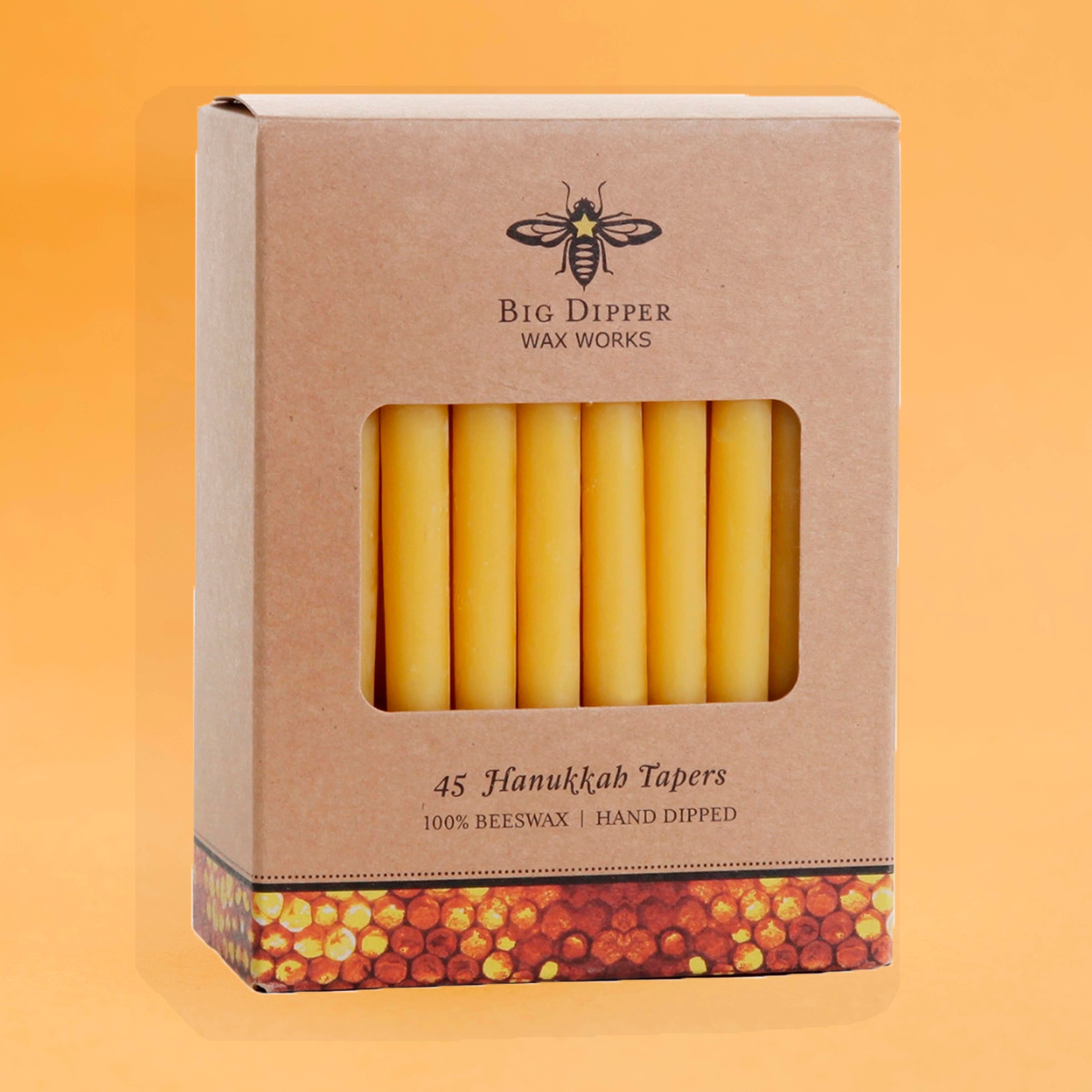 Hanukkah Beeswax Taper Candles