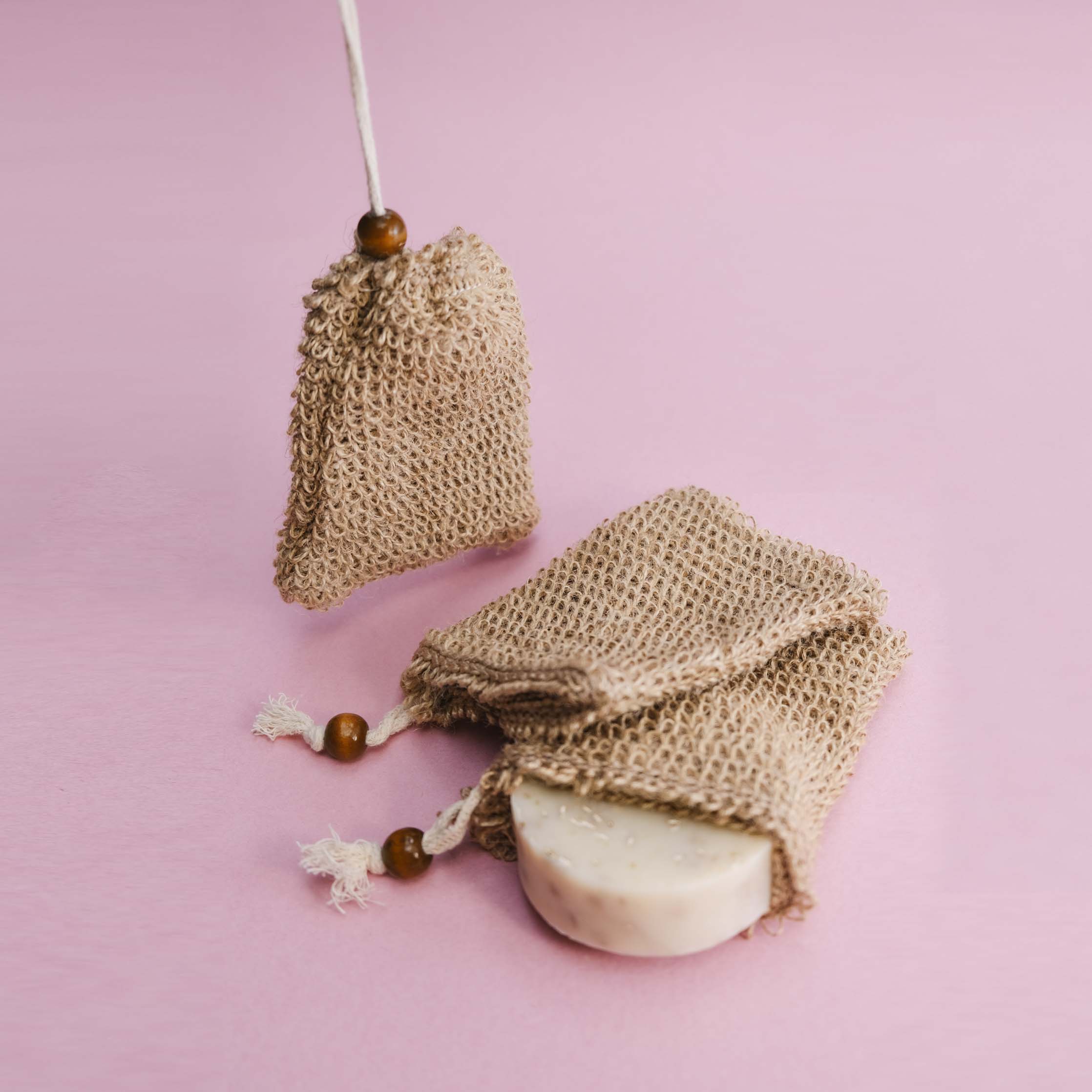 Natural Sisal Soap Pouch, Natural Exfoliator | EarthBits